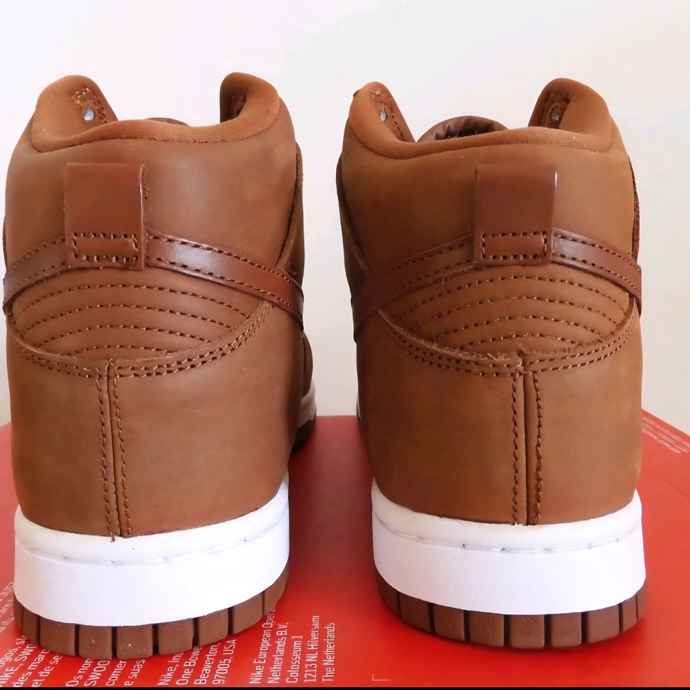 Nike Dunk Premium HIGH Pecan-Brown and White - Picture 4 of 6
